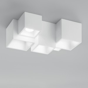 Plafoniera 5 luci GU10 in gesso bianco FOSTER Luce Ambiente e Design - foto 4