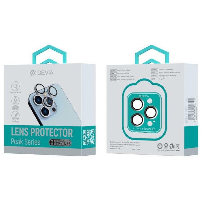 Protezione per fotocamera in cristallo iPhone 14P & 14P.Max