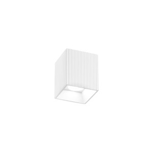 Plafoniera quadrata in gesso verniciabile 13x13 cm GU10 - Luce Ambiente e Design - foto 2