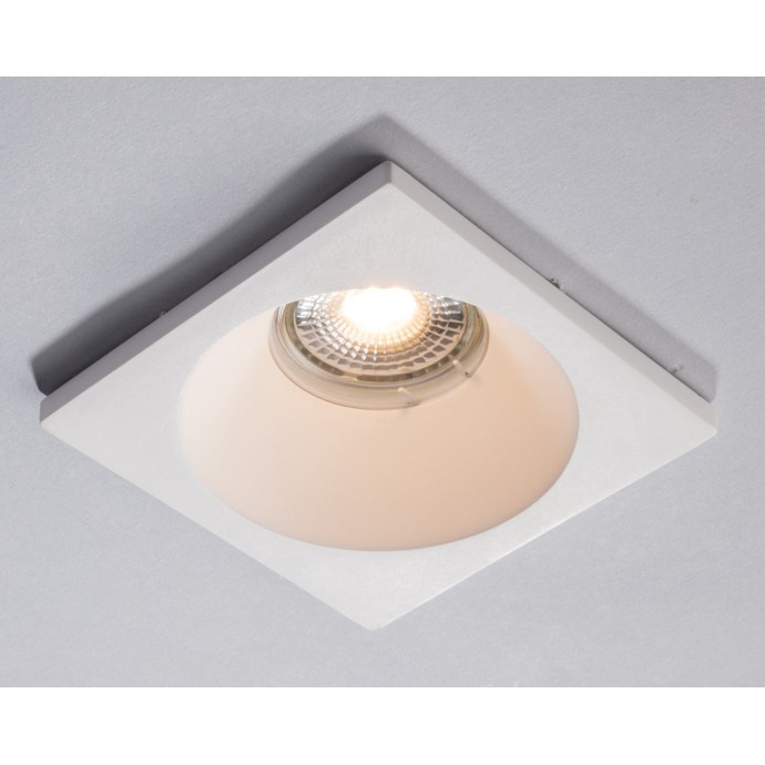 Incasso GU10 quadrato bianco in gesso Intec SHADOW