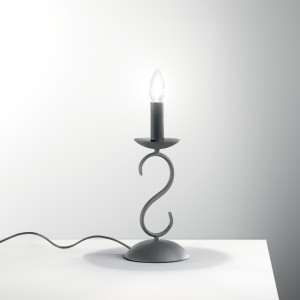 Lampada da tavolo E14 antracite Luce Ambiente e Design BEATRICE - foto 3