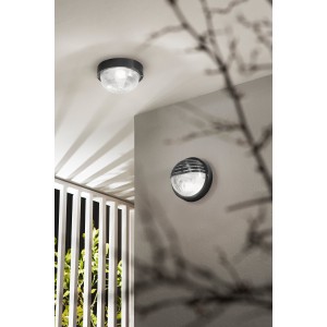 Applique da esterno tonda nera E27 IP54 Intec TURTLE - foto 3
