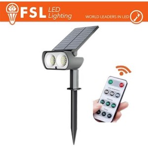 Picchetto da esterno LED solare cct 3white 15w (1.5led) con telecomando