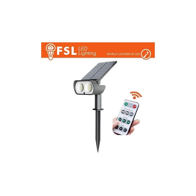 Picchetto da esterno LED solare cct 3white 15w (1.5led) con telecomando