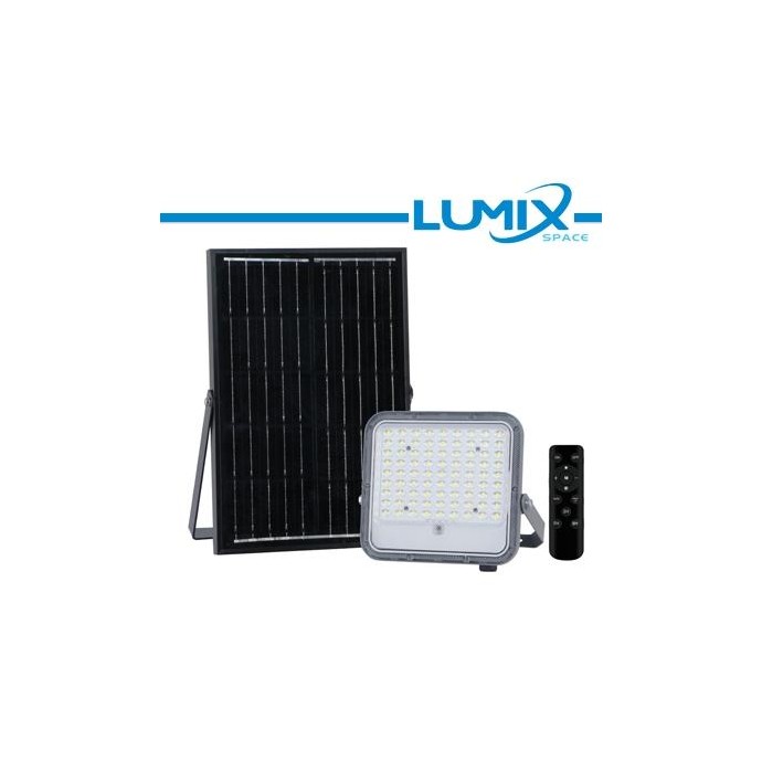 PROIETTORE SOLARE LED 3WHITE 100W + Crepuscolare