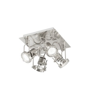 Spot 4 luci GU10 2700K nichel FAN Europe - foto 2