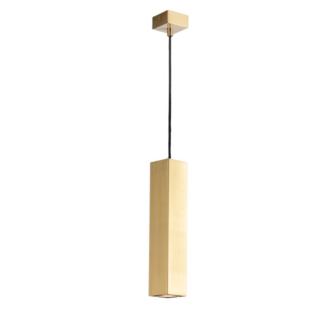 Sospensione quadrata GU10 oro 30 cm Luce Ambiente e Design