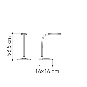 Lampada da tavolo LED orientabile 4,8W 4000K nera Luce Ambiente e Design - foto 3
