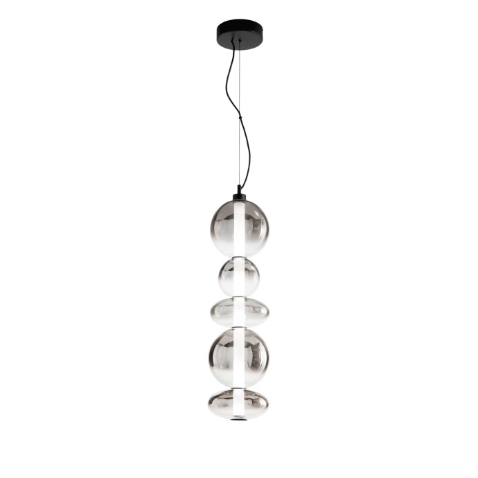 Sospensione LED 40W 3000/4000/6500K 5 vetri fumé Luce Ambiente e Design