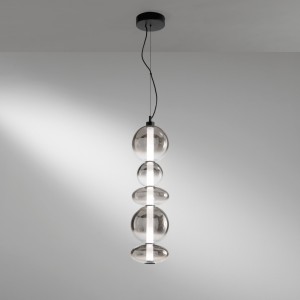 Sospensione LED 40W 3000/4000/6500K 5 vetri fumé Luce Ambiente e Design - foto 3