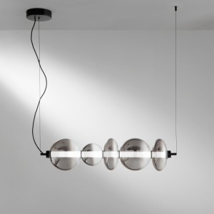 Sospensione LED 40W 3000/4000/6500K 5 vetri fumé Luce Ambiente e Design - foto 4