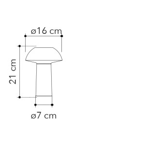 Lampada da tavolo ricaricabile LED 4,5W CCT dimmerabile nera Intec MIKES - foto 3