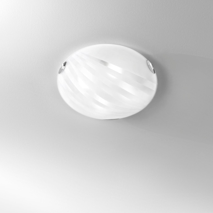 Plafoniera in vetro bianco 50 cm E27 4 luci Luce Ambiente e Design KUNA