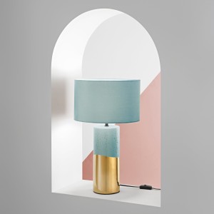Lampada da tavolo E27 blu e oro Luce Ambiente e Design Tataka - foto 2