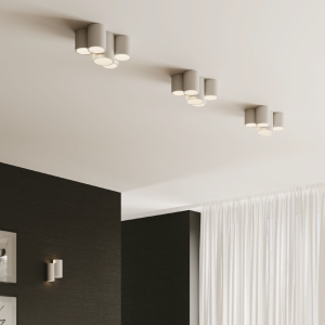 Plafoniera 5 luci GU10 bianca in gesso Luce Ambiente e Design - foto 2