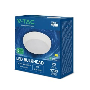 Plafoniera LED rotonda 20W CCT IP65 V-TAC VT-8603 - foto 2