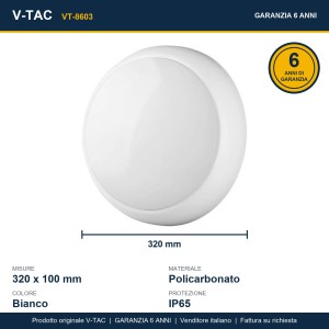 Plafoniera LED rotonda 20W CCT IP65 V-TAC VT-8603 - foto 14