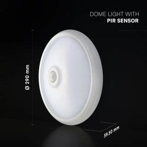 Plafoniera LED rotonda 12W 4000K con sensore PIR bianca V-TAC VT-13 - foto 4