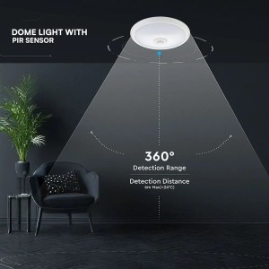 Plafoniera LED rotonda 12W 4000K con sensore PIR bianca V-TAC VT-13 - foto 6
