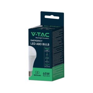 Lampadina LED di emergenza E27 12W 4000K con batteria 4,5h V-TAC VT-51012 - foto 3