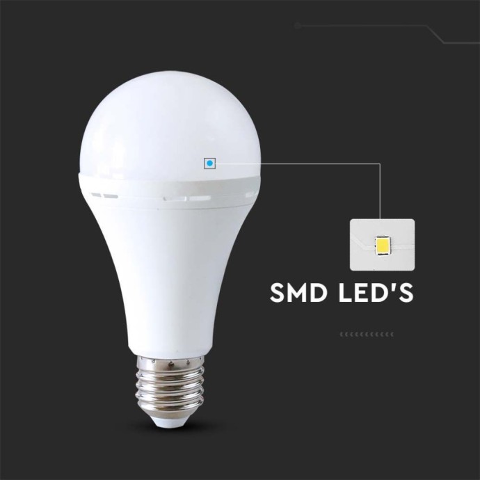 Lampadina LED di emergenza E27 12W 4000K con batteria 4,5h V-TAC VT-51012