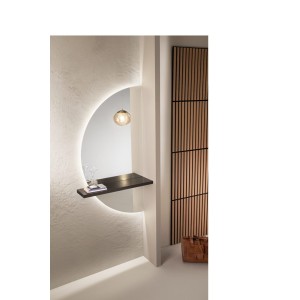 Specchio LED a semicerchio 70x140 cm 18W 3000/4000K IP44 MiBYMi DEMI - foto 3