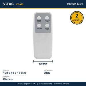 Telecomando per lampade LED di emergenza V-TAC VT-955 e VT-997, portata 3-5 m - foto 3
