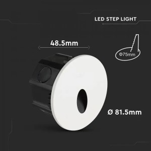 Faretto LED Segnapasso da Incasso 3W CCT IP65 Nero V-TAC VT-10184 - foto 4