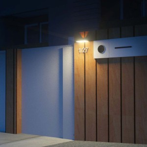Applique LED solare da esterno 3W 3000K+4000K IP65 sensore PIR nera V-TAC VT-403 - foto 2