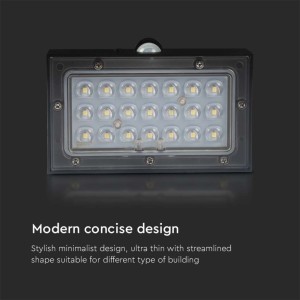 Applique LED solare da esterno 3W 3000K+4000K IP65 sensore PIR nera V-TAC VT-403 - foto 5