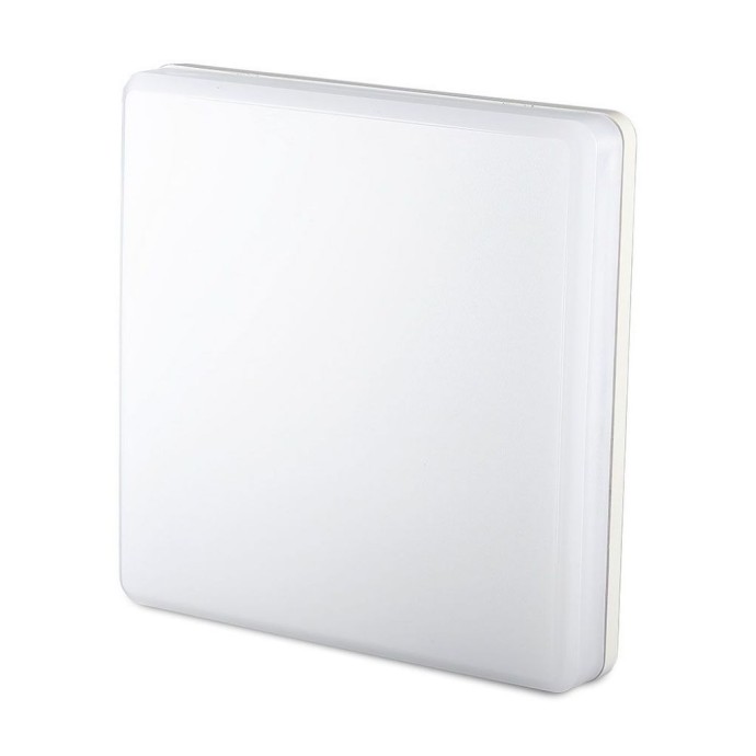 Plafoniera LED quadrata 25W 3000K IP44 chip Samsung bianca V-TAC VT-8066SQ