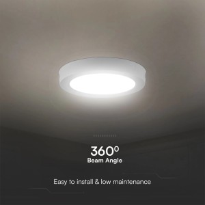 Plafoniera LED rotonda 6W 6500K bianco freddo chip Samsung V-TAC VT-60006 - foto 6