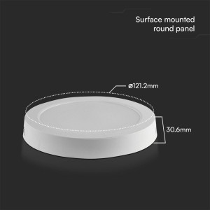 Plafoniera LED rotonda 6W 6500K bianco freddo chip Samsung V-TAC VT-60006 - foto 8