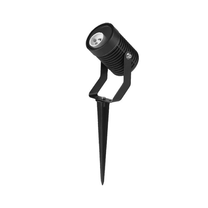 Faretto LED da giardino con picchetto GU10 35W IP65 nero V-TAC VT-44005