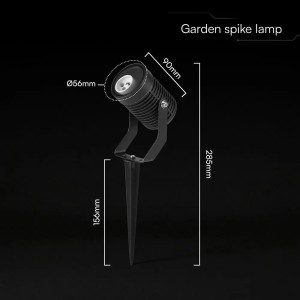 Faretto LED da giardino con picchetto GU10 35W IP65 nero V-TAC VT-44005 - foto 6