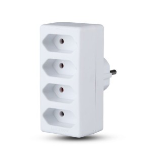 Adattatore multipresa 4 prese 10A Schuko 3680W bianco IP20 V-TAC VT-1004 - foto 4