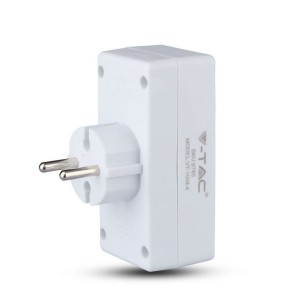 Adattatore multipresa 4 prese 10A Schuko 3680W bianco IP20 V-TAC VT-1004 - foto 5