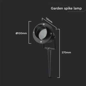 Faretto LED da Giardino con Picchetto GU10 Nero IP65 V-TAC VT-7704 - foto 7