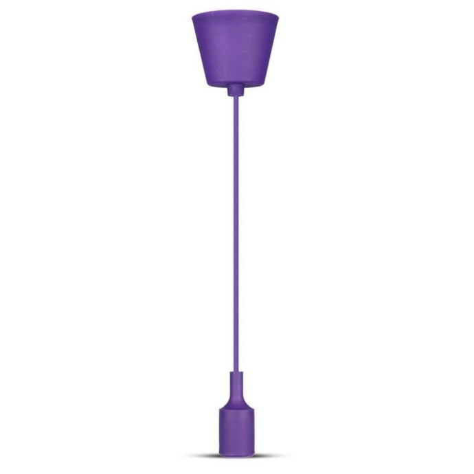 Portalampada a sospensione E27 60W in silicone viola V-TAC VT-7228-PE