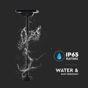 Paletto LED solare da giardino 2W CCT 3000K 4000K 6500K IP65 nero V-TAC VT-4102 - foto 8