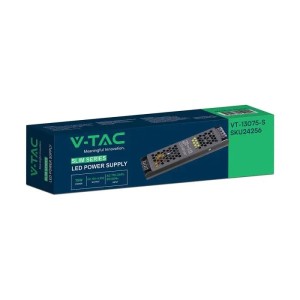 Alimentatore LED Slim 75W 12V 6.25A IP20 in metallo V-TAC VT-13075-S - foto 2