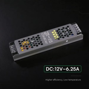 Alimentatore LED Slim 75W 12V 6.25A IP20 in metallo V-TAC VT-13075-S - foto 5