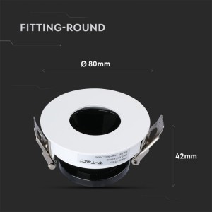 Portafaretto LED da incasso GU10 rotondo bianco Ø75 mm V-TAC VT-873-WB - foto 3