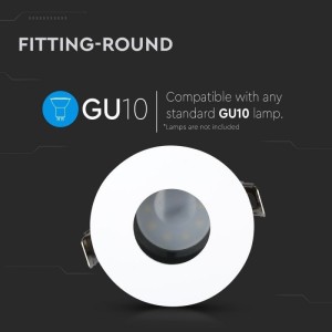 Portafaretto LED da incasso GU10 rotondo bianco Ø75 mm V-TAC VT-873-WB - foto 7