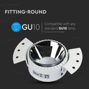 Portafaretto LED da incasso rotondo GU10 bianco e cromato V-TAC VT-889 - foto 6