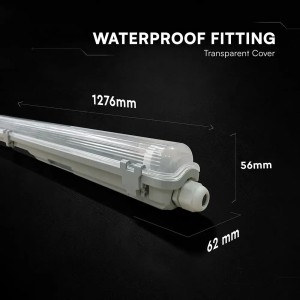Plafoniera stagna LED T8 150cm 1x22W IP65 grigia V-TAC VT-121001 - foto 4