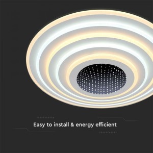 Lampadario LED a plafone 125W dimmerabile CCT 3000K-6000K con telecomando V-TAC VT-7961 - foto 4
