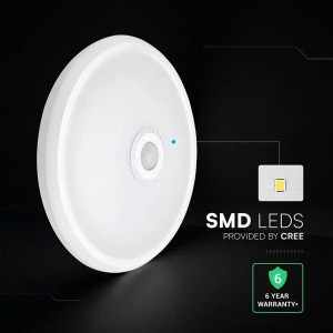 Plafoniera LED rotonda 12W con sensore PIR 6400K bianco V-TAC VT-13 - foto 6
