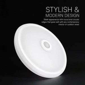 Plafoniera LED rotonda 12W con sensore PIR 6400K bianco V-TAC VT-13 - foto 7