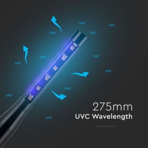 Lampada germicida UV-C portatile 14W 275nm ricaricabile V-TAC VT-3214 - foto 6